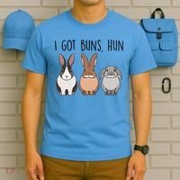 I Got Buns Hun Bunny Mom Cute Rabbit Lover Rabbit Mama Gift T-Shirt thumb 5
