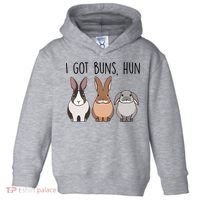 I Got Buns Hun Bunny Mom Cute Rabbit Lover Rabbit Mama Gift Toddler Hoodie thumb 0