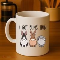 I Got Buns Hun Bunny Mom Cute Rabbit Lover Rabbit Mama Gift Coffee Mug thumb 4