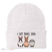 I Got Buns Hun Bunny Mom Cute Rabbit Lover Rabbit Mama Gift Beanie thumb 0
