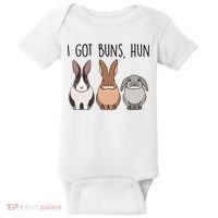 I Got Buns Hun Bunny Mom Cute Rabbit Lover Rabbit Mama Gift Baby Bodysuit thumb 0