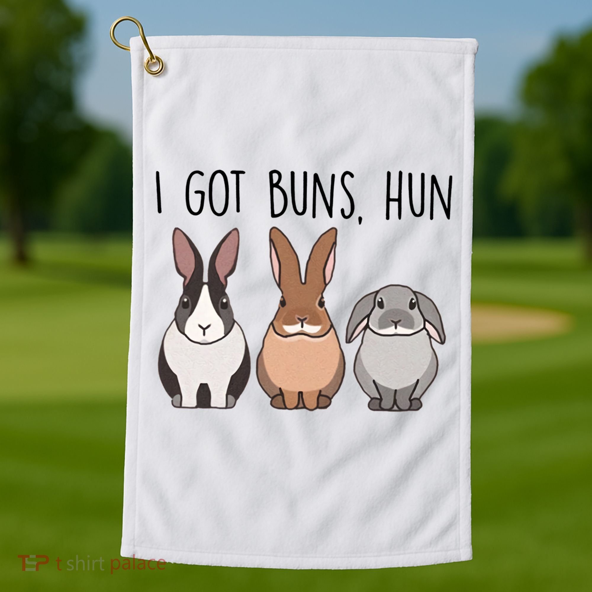 I Got Buns Hun Bunny Mom Cute Rabbit Lover Rabbit Mama Gift Golf Towel