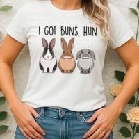I Got Buns Hun Bunny Mom Cute Rabbit Lover Rabbit Mama Gift Women's T-Shirt thumb 2