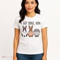 I Got Buns Hun Bunny Mom Cute Rabbit Lover Rabbit Mama Gift Women's T-Shirt thumb 4