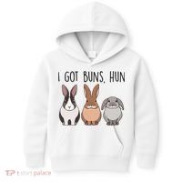 I Got Buns Hun Bunny Mom Cute Rabbit Lover Rabbit Mama Gift Kids Hoodie thumb 0