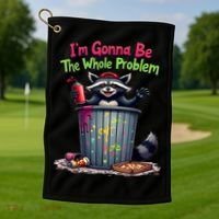 I'm Gonna Be The Whole Problem  Golf Towel thumb 1