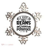I Got Beans Greens Potatoes For Thanksgiving Turkey Ornament thumb 0