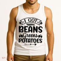 I Got Beans Greens Potatoes For Thanksgiving Turkey Tank Top thumb 3