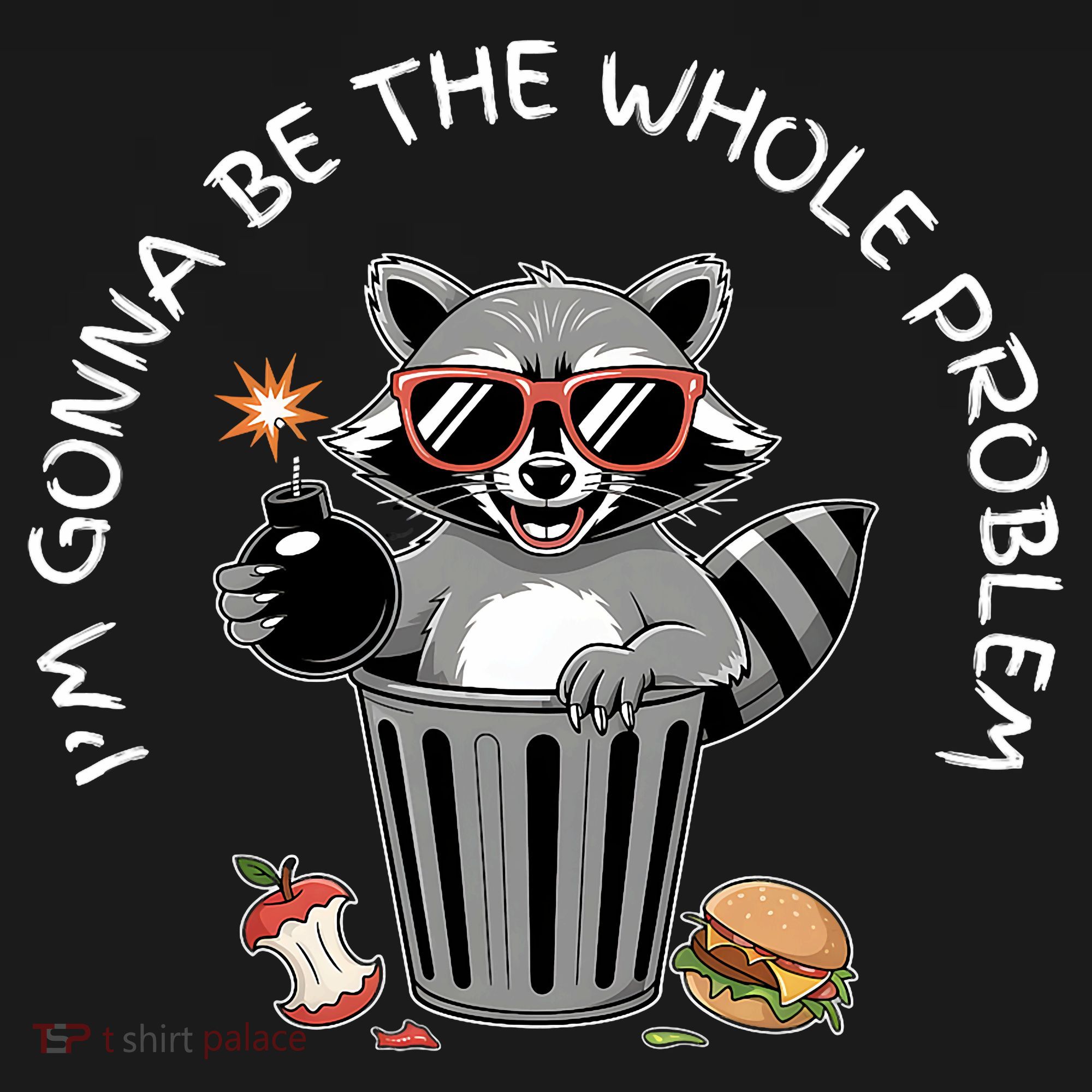 I'm Gonna Be The Whole Problem Funny Raccoon Whole Problem  Pajama Set
