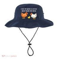 I Get By With A Little Help From My Hens Chicken Lovers Bucket Hat thumb 0