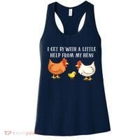 I Get By With A Little Help From My Hens Chicken Lovers Women's Tank Top thumb 0