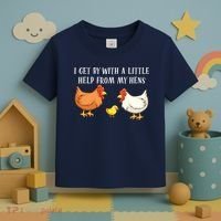 I Get By With A Little Help From My Hens Chicken Lovers Toddler T-Shirt thumb 3