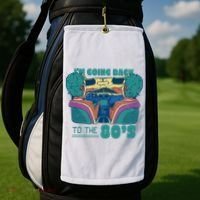 I'm Going Back To The 80s Retro Golf Towel thumb 2