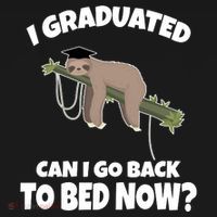 I Graduated Can I Go Back To Bed Now Sloth USA-Made Doggie Bandana thumb 2