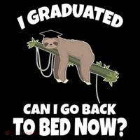 I Graduated Can I Go Back To Bed Now Sloth Ornament thumb 1