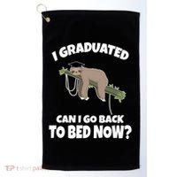 I Graduated Can I Go Back To Bed Now Sloth Golf Towel thumb 0