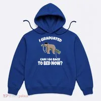 I Graduated Can I Go Back To Bed Now Sloth Hoodie thumb 0