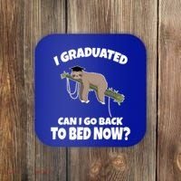 I Graduated Can I Go Back To Bed Now Sloth Coaster thumb 0