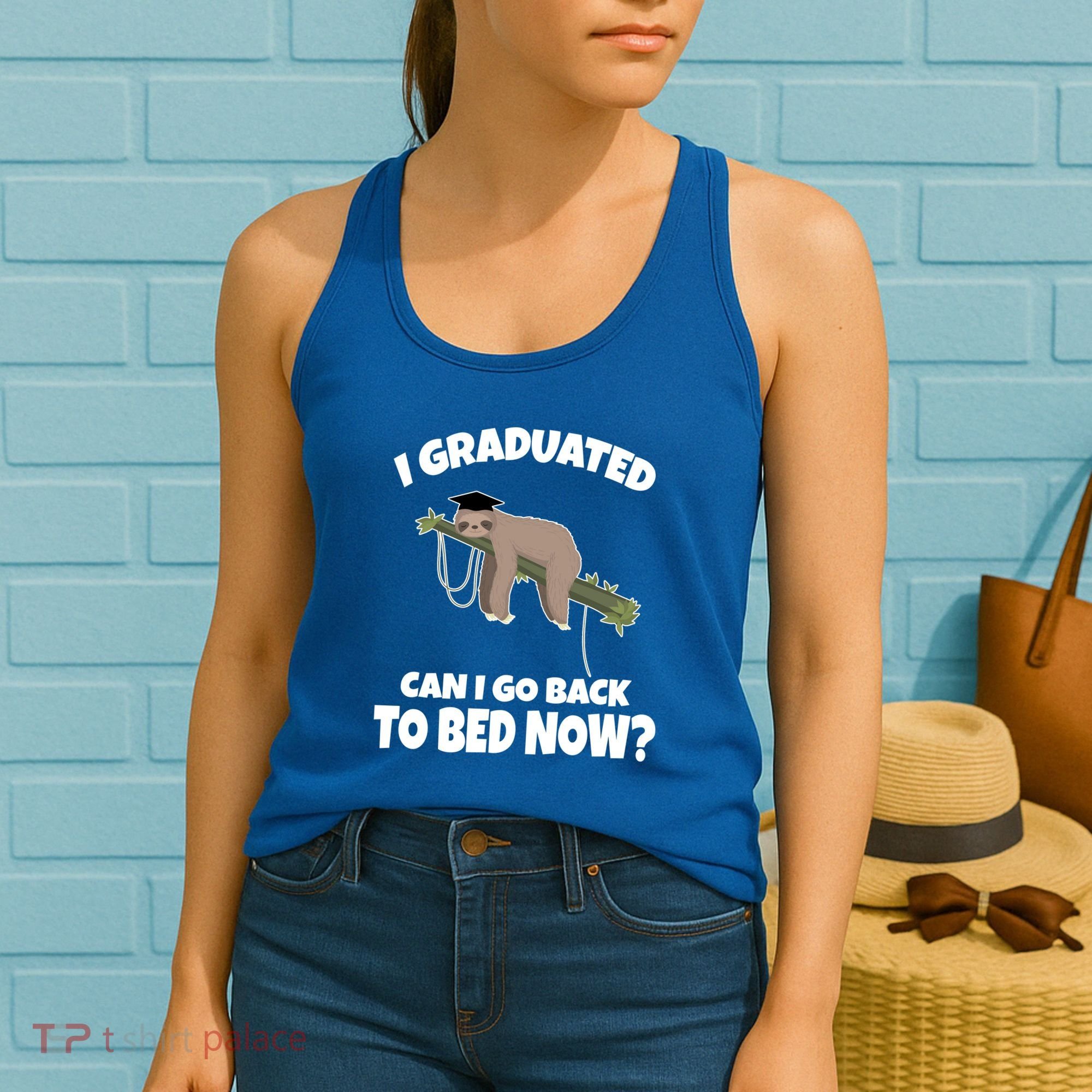 I Graduated Can I Go Back To Bed Now Sloth Women's Tank Top