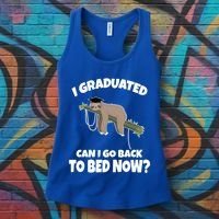 I Graduated Can I Go Back To Bed Now Sloth Women's Tank Top thumb 3