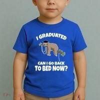 I Graduated Can I Go Back To Bed Now Sloth Toddler T-Shirt thumb 2