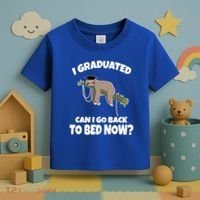 I Graduated Can I Go Back To Bed Now Sloth Toddler T-Shirt thumb 3