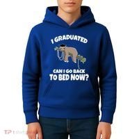 I Graduated Can I Go Back To Bed Now Sloth Kids Hoodie thumb 4
