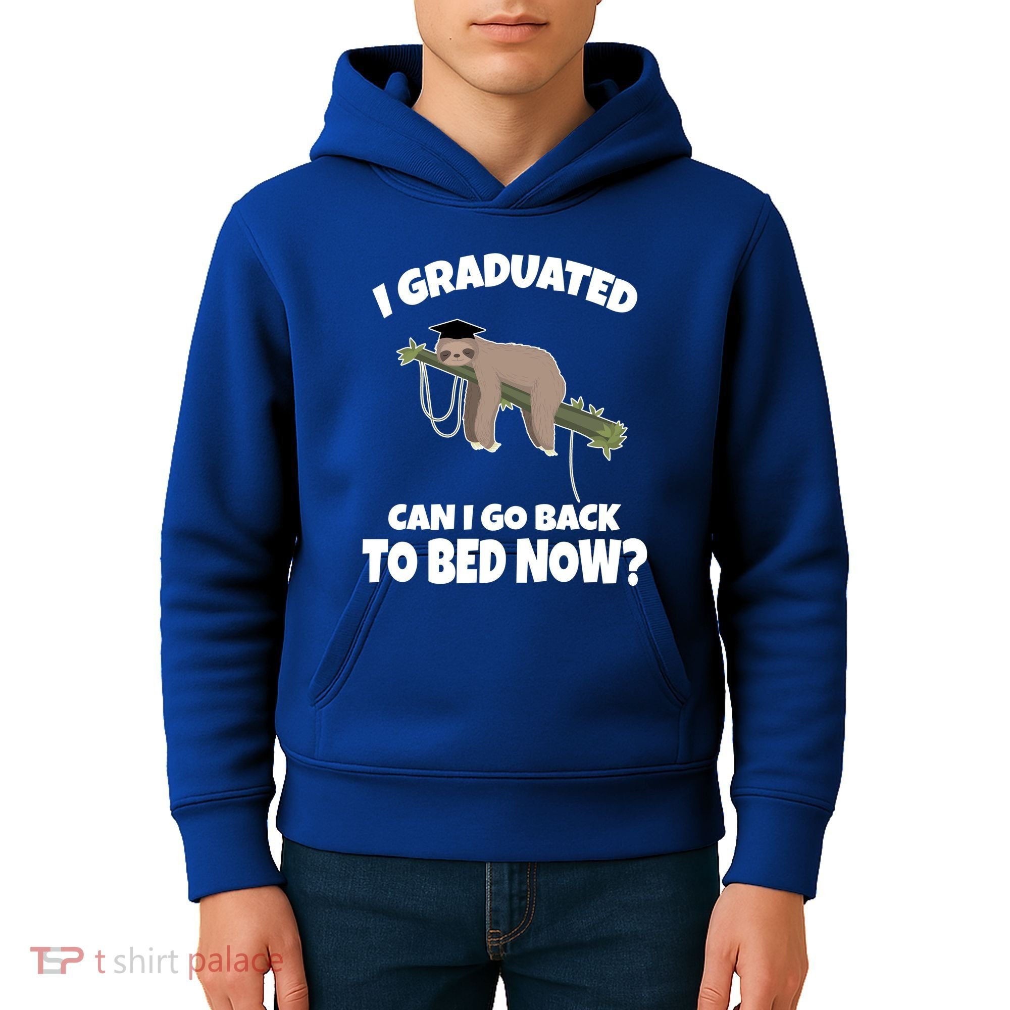 I Graduated Can I Go Back To Bed Now Sloth Kids Hoodie