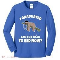 I Graduated Can I Go Back To Bed Now Sloth Kids Long Sleeve Shirt thumb 0