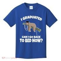 I Graduated Can I Go Back To Bed Now Sloth Kids T-Shirt thumb 0