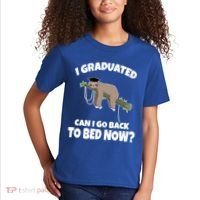 I Graduated Can I Go Back To Bed Now Sloth Kids T-Shirt thumb 2