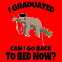 I Graduated Can I Go Back To Bed Now Sloth Santa Hat thumb 1