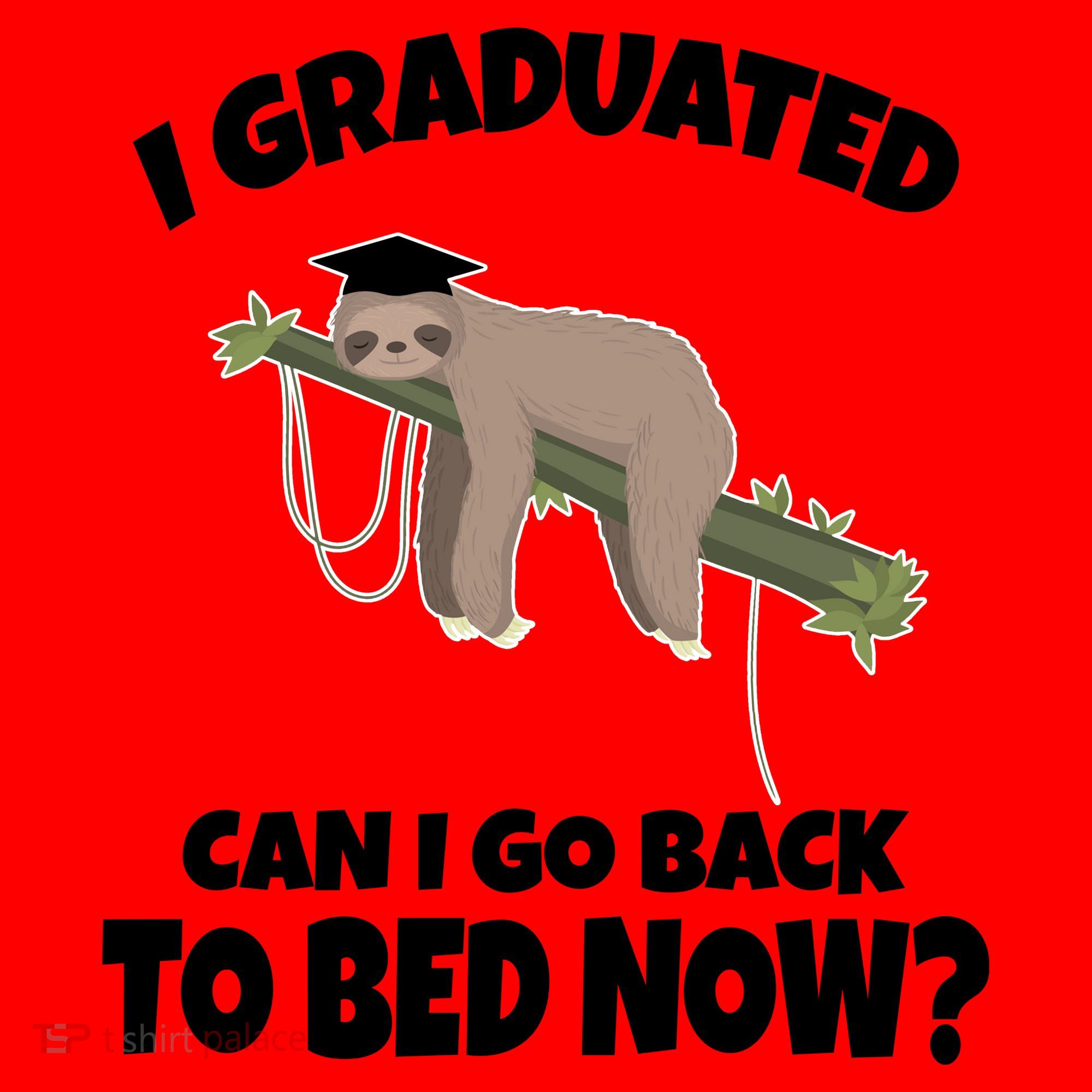 I Graduated Can I Go Back To Bed Now Sloth Santa Hat
