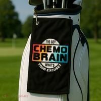 I've Got Chemo Brain What's Your Excuse? Chemo Brain Awareness Golf Towel thumb 2