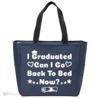 I Graduated Can I Go Back To Bed Now Funny Tote Bag thumb 0
