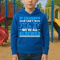 If Grandpa Can't Fix It We're All Screwed Gift Kids Hoodie thumb 2