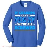 If Grandpa Can't Fix It We're All Screwed Gift Kids Long Sleeve Shirt thumb 0