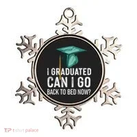 I Graduated Can I Go Back To Bed Now Funny Graduation Ornament thumb 0