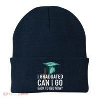 I Graduated Can I Go Back To Bed Now Funny Graduation Beanie thumb 0