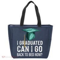 I Graduated Can I Go Back To Bed Now Funny Graduation Tote Bag thumb 0