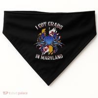 I Got Crabs In Maryland Day Blue Crab USA-Made Doggie Bandana thumb 0