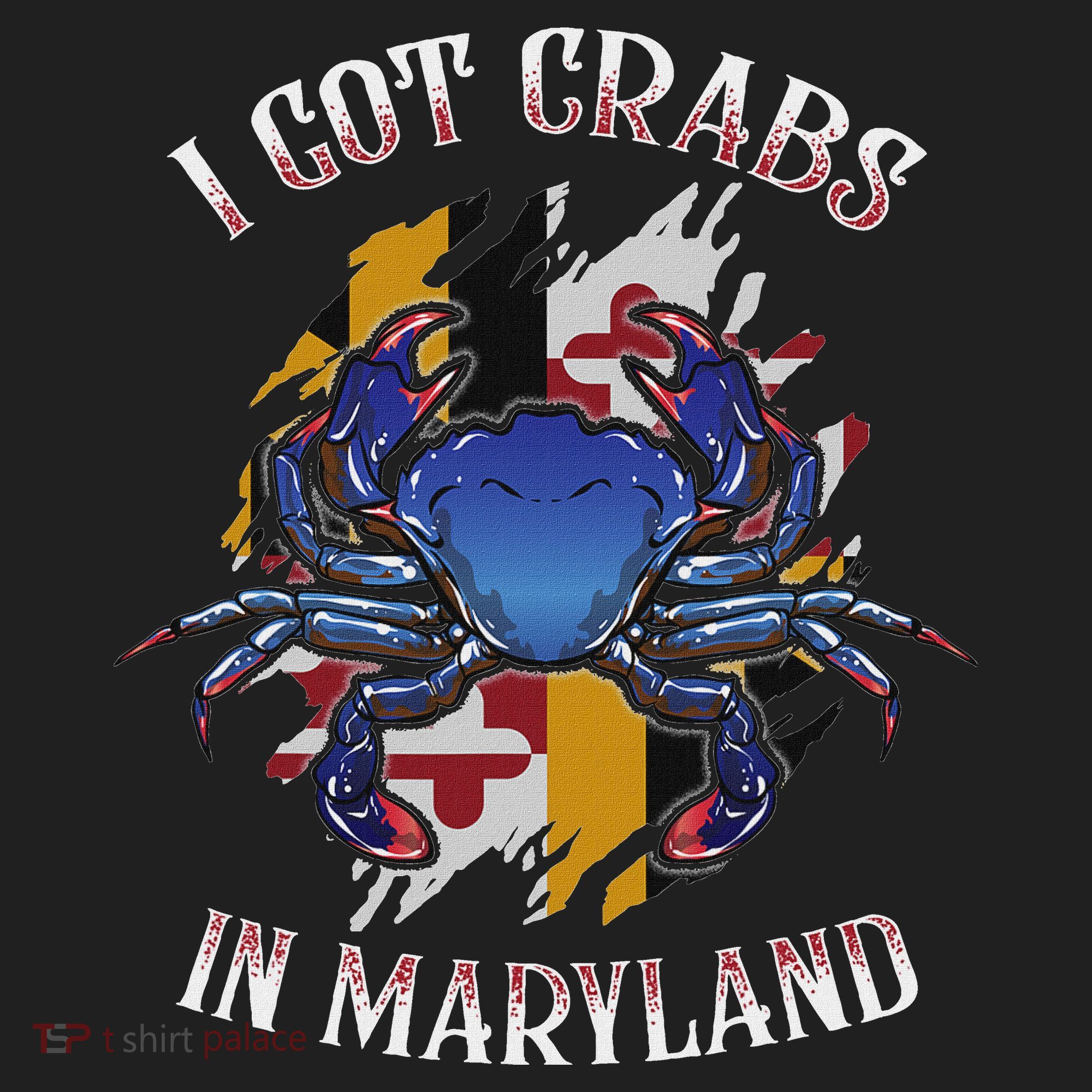 I Got Crabs In Maryland Day Blue Crab Golf Towel