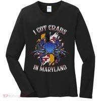 I Got Crabs In Maryland Day Blue Crab Women's Long Sleeve Shirt thumb 0
