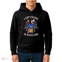 I Got Crabs In Maryland Day Blue Crab Kids Hoodie thumb 4