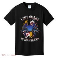 I Got Crabs In Maryland Day Blue Crab Kids T-Shirt thumb 0