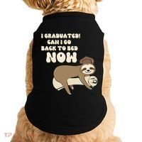 I Graduated Can Go Back To Bed Now Funny Graduation Sloth Doggie Tank thumb 0