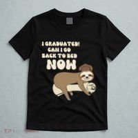 I Graduated Can Go Back To Bed Now Funny Graduation Sloth T-Shirt thumb 5