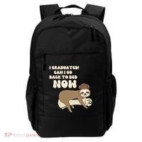 I Graduated Can Go Back To Bed Now Funny Graduation Sloth Backpack thumb 0