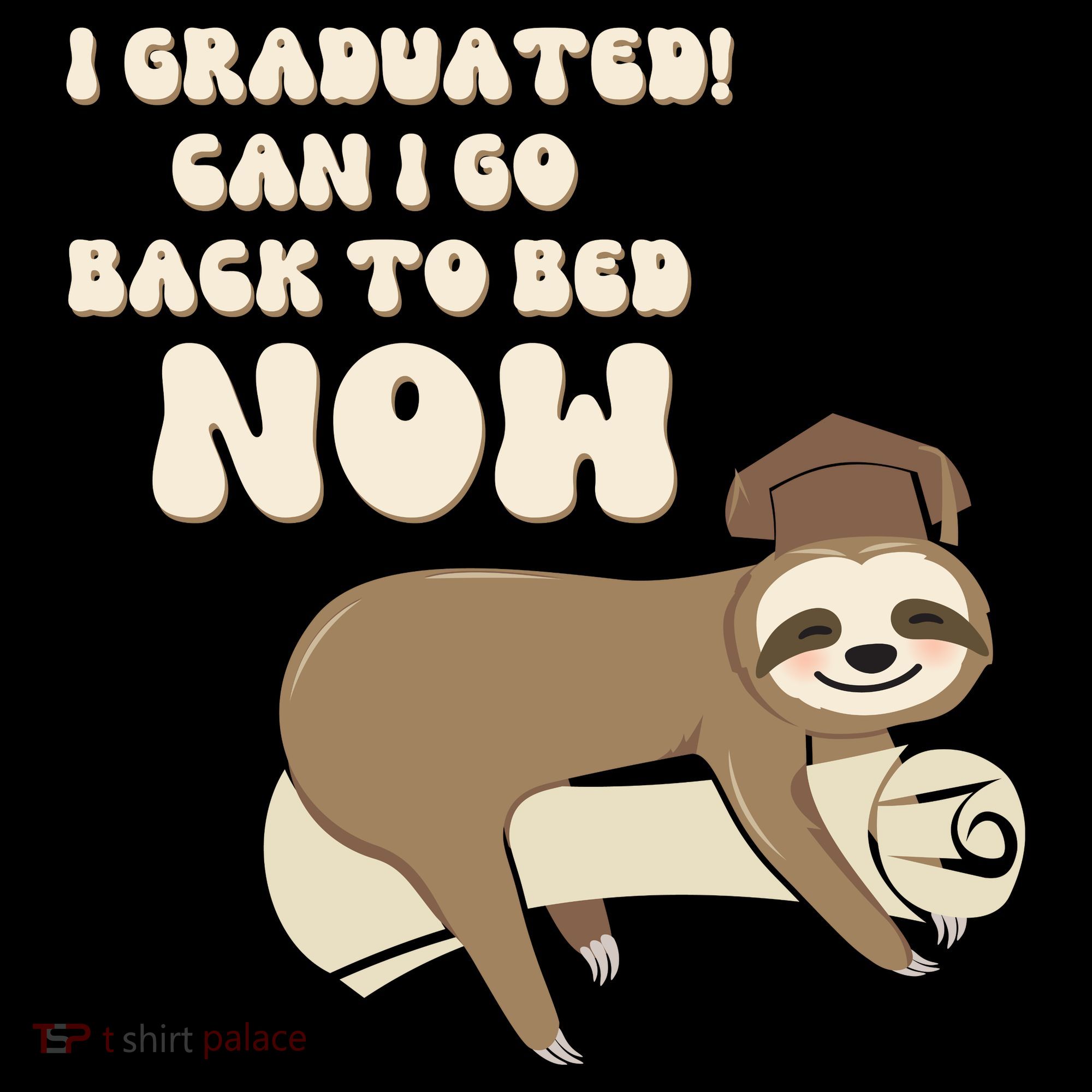 I Graduated Can Go Back To Bed Now Funny Graduation Sloth Coaster