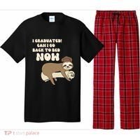 I Graduated Can Go Back To Bed Now Funny Graduation Sloth Pajama Set thumb 0